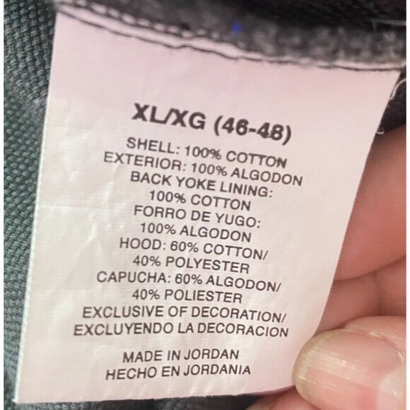 Wrangler Men's XL 46-48 Gray Denim Workwear Jacket/Shacket Fleeced lined Hood - Picture 7 of 9